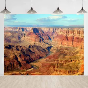 Aerial View of Epic Grand Canyon Photography Backdrop, 8x6FT Travel Outdoor River Stream Rock Plateau Background, Photo Booth Studio Props BJYYLU633