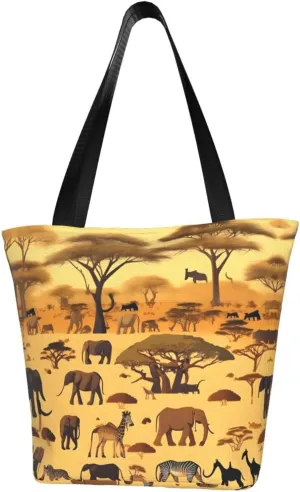 African grassland animals Women's Fashion Single Shoulder Handbags, Suitable for Weekend Travel Shopping Single Shoulder Bag Crossbody Shoulder Bag