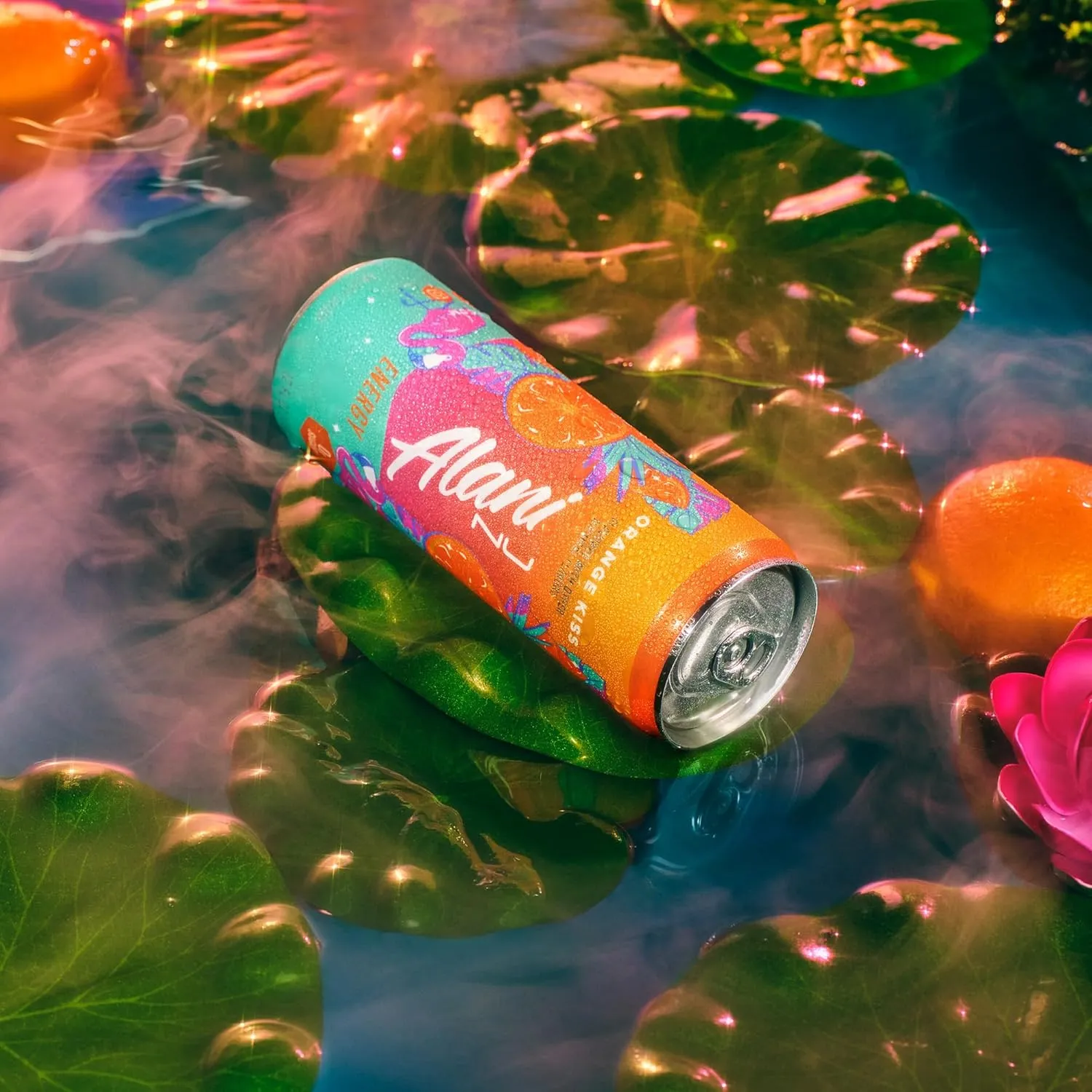 Alani Nu Orange Kiss Sugar Free, Low Calorie Energy Drinks | 200mg Caffeine | Pre Workout Performance with Antioxidants | Biotin B Vitamins | Zero Sugar | 15 Calories or Less | 12 Fl Oz Cans (24 Pack)