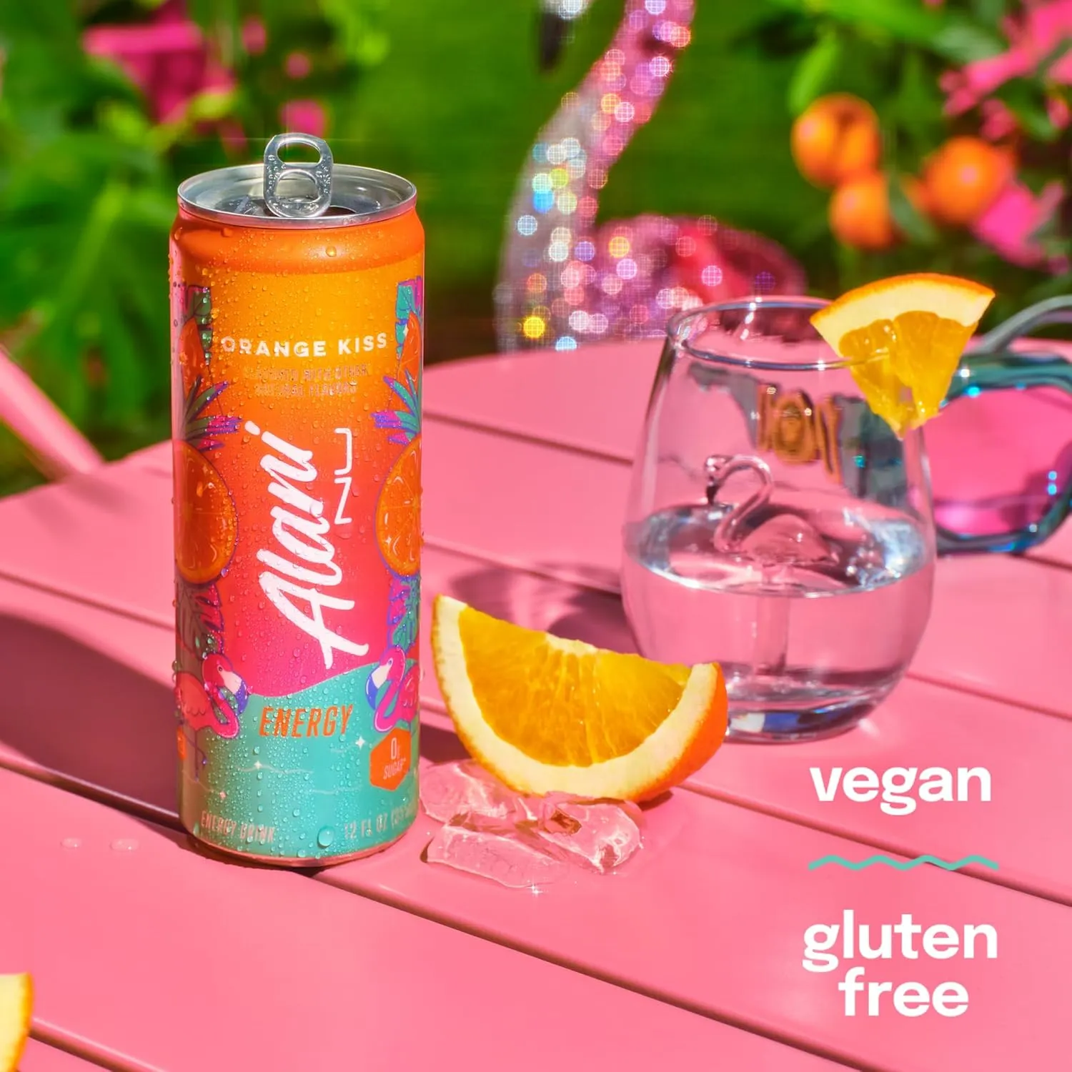 Alani Nu Orange Kiss Sugar Free, Low Calorie Energy Drinks | 200mg Caffeine | Pre Workout Performance with Antioxidants | Biotin B Vitamins | Zero Sugar | 15 Calories or Less | 12 Fl Oz Cans (24 Pack)