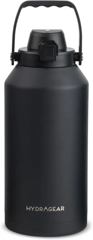 Alpine Insulated Stainless Steel Bottle with Leak-Proof Flip Lid - 80 Oz - Onyx Powder Coat