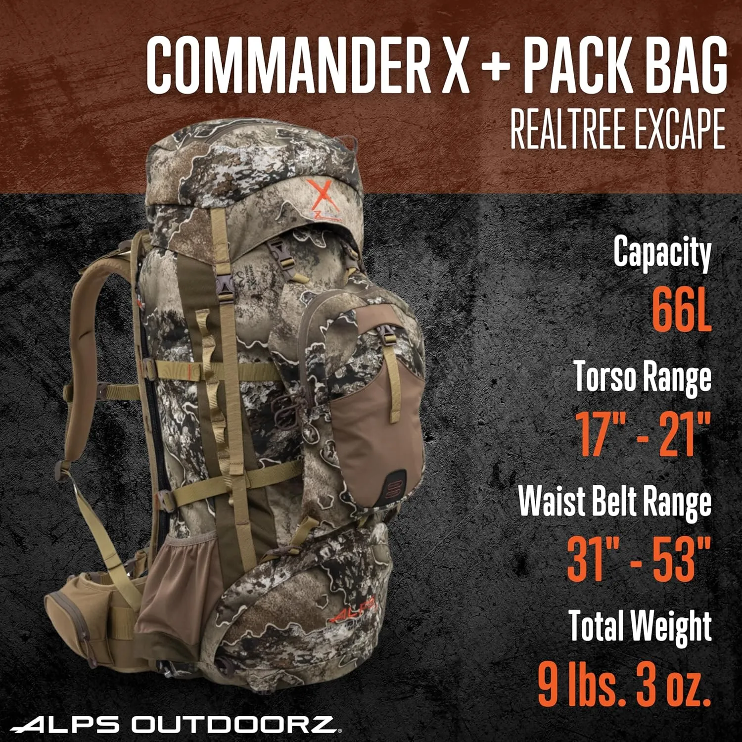 ALPS OutdoorZ Commander X   Pack, Realtree Excape, One Size