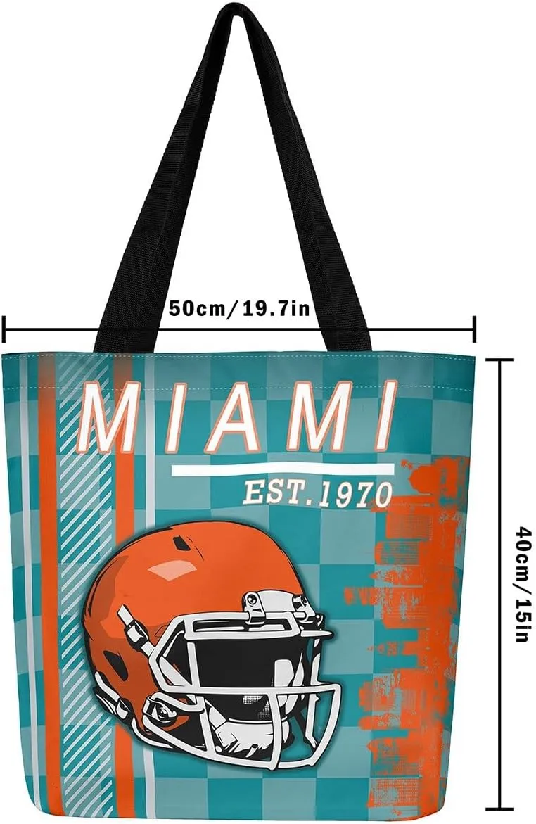 American Football City Canvas Tote Bag Football Sports Ball Game Travel Shopping Bag,Teen Rugby Helmet