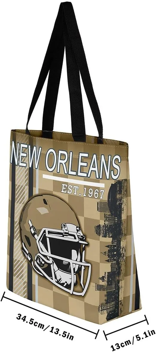 American Football City Canvas Tote Bag Football Sports Ball Game Travel Shopping Bag,Teen Rugby Helmet
