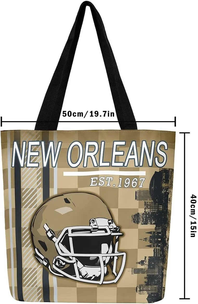 American Football City Canvas Tote Bag Football Sports Ball Game Travel Shopping Bag,Teen Rugby Helmet