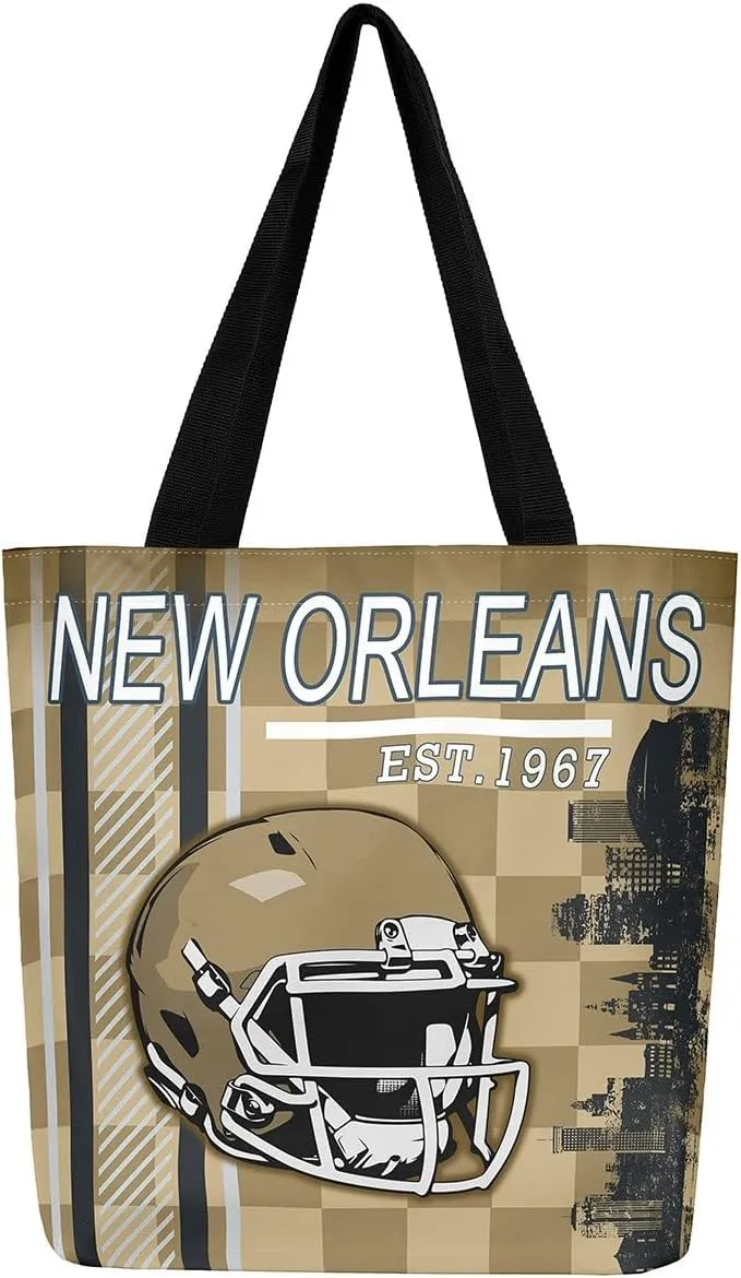 American Football City Canvas Tote Bag Football Sports Ball Game Travel Shopping Bag,Teen Rugby Helmet