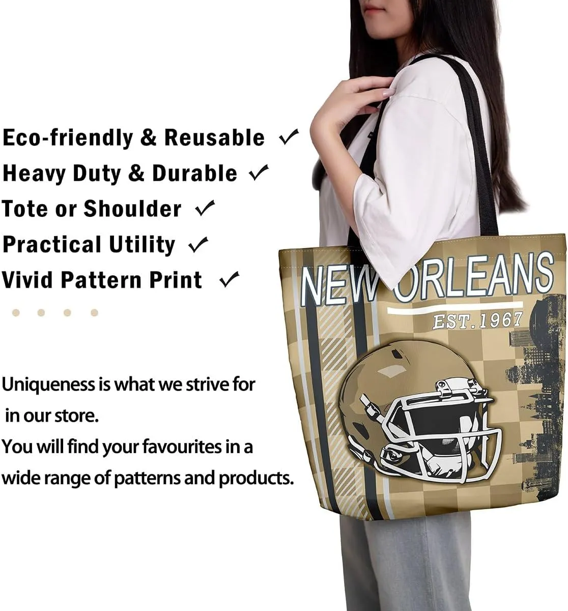 American Football City Canvas Tote Bag Football Sports Ball Game Travel Shopping Bag,Teen Rugby Helmet