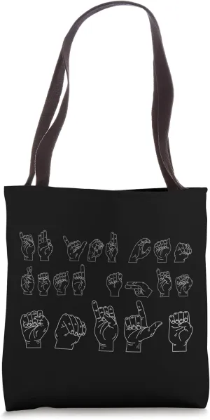 American Sign Language If You Can Read This Smile ASL Tote Bag
