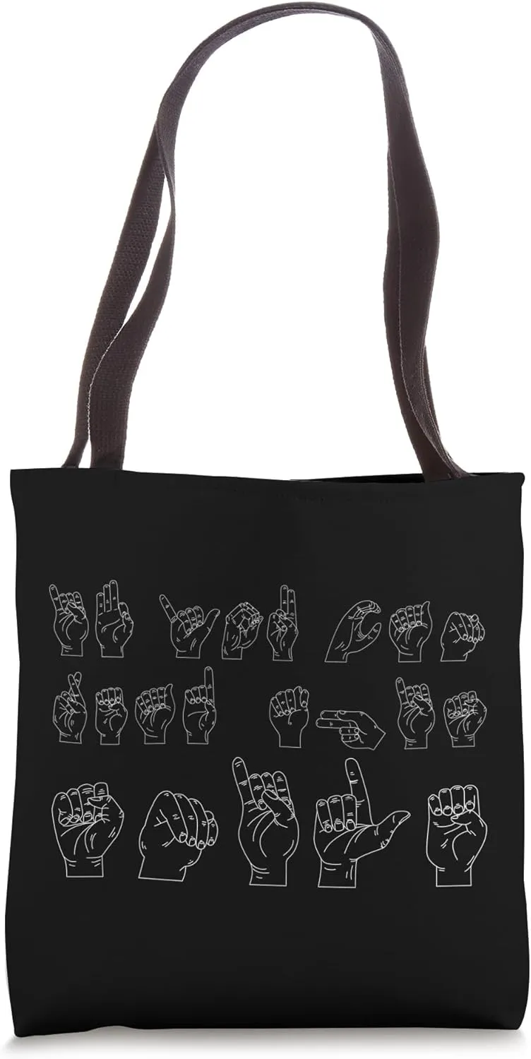 American Sign Language If You Can Read This Smile ASL Tote Bag