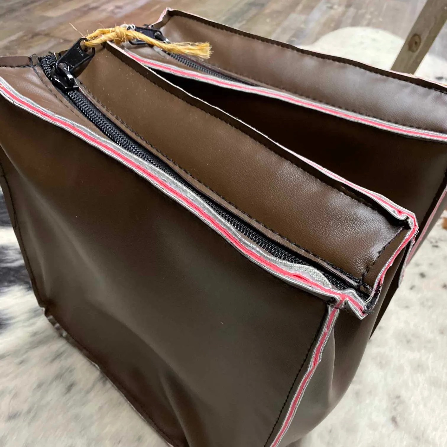 Amish Made Gray Insulated Saddle Bags w/ Zippers
