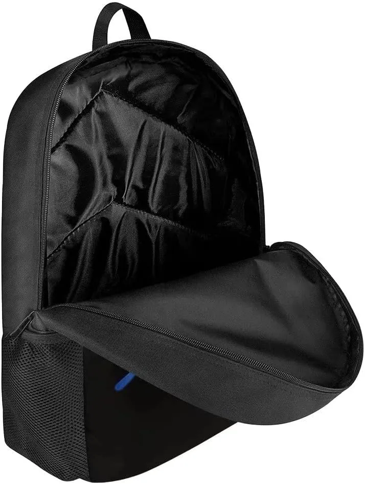 AmzPrint 17 Inch Blue Butterfly Laptop Backpack Women Fashion Black Shoulder Lightweight Book Bags For Teenage Boys