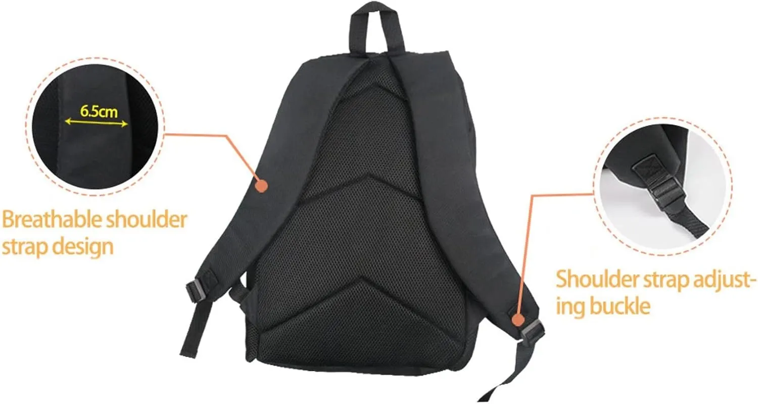 AmzPrint 17 Inch Blue Butterfly Laptop Backpack Women Fashion Black Shoulder Lightweight Book Bags For Teenage Boys