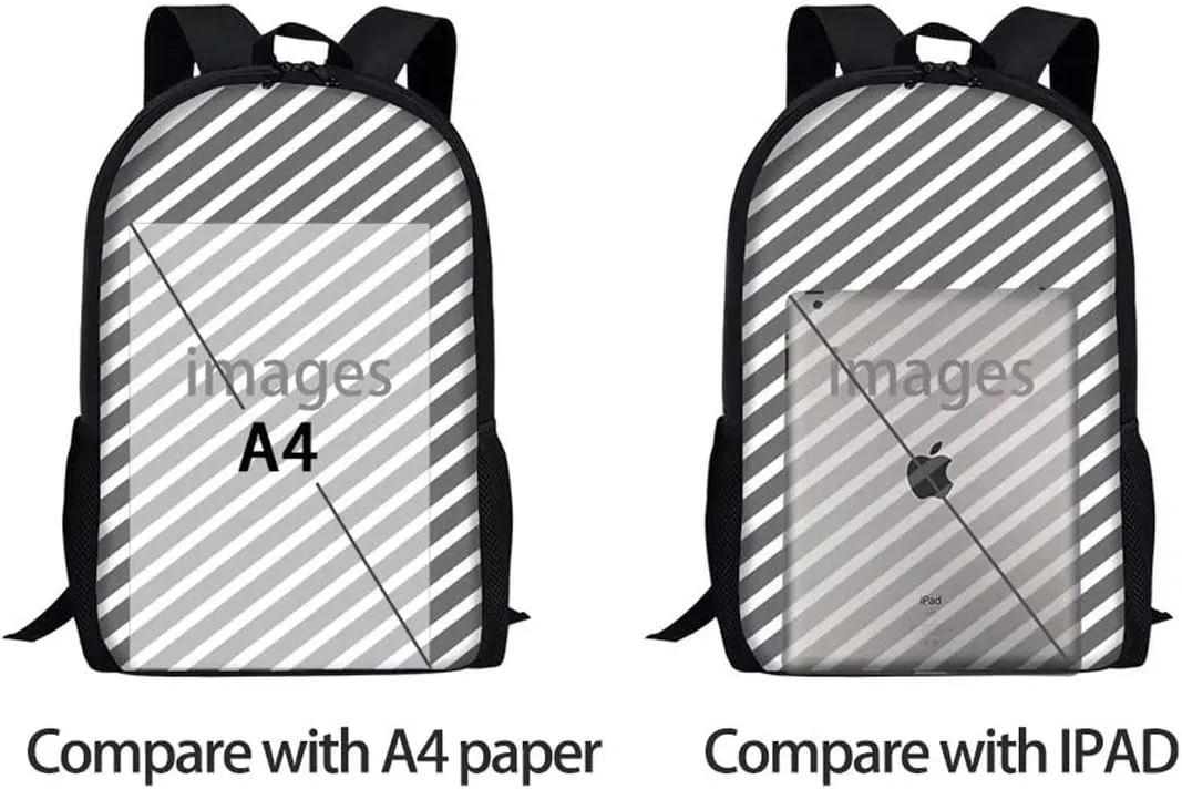 AmzPrint 17 Inch Blue Butterfly Laptop Backpack Women Fashion Black Shoulder Lightweight Book Bags For Teenage Boys