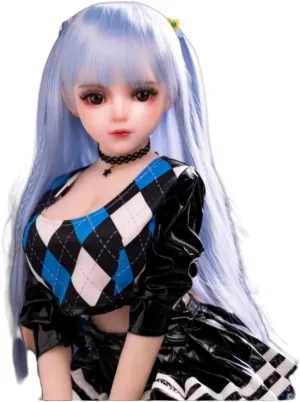 Anime Action Figures Flexible Female Figure Dolls Photography/Arts Multi-Functional (Blue Hair   Dress)