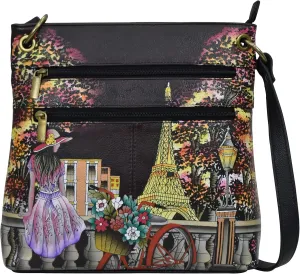 Anna by Anuschka Women’s Original Hand-Painted Leather Medium Shopper Crossbody