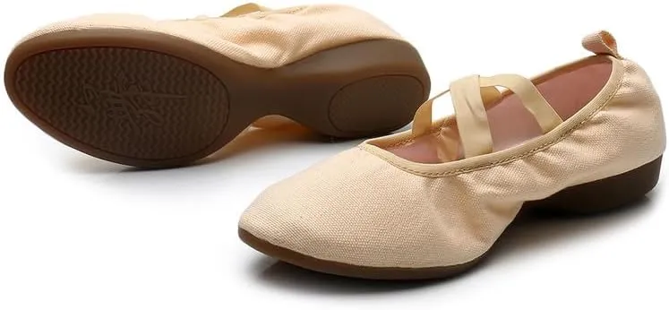 AOQUNFS Women’s Latin Dance Shoes Close Toe Ballroom Dance Practice Shoes
