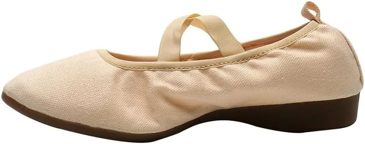 AOQUNFS Women’s Latin Dance Shoes Close Toe Ballroom Dance Practice Shoes