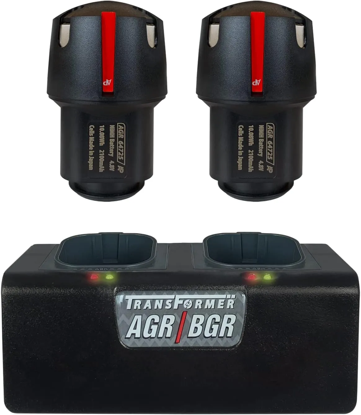 Artisan Power Double Charger and Two Replacement Batteries | Best for Andis PowerGroom AGR  and BGR  Series Clippers | NiMH Rechargeable Battery Pack | 2100 mAh - 27% Higher Than The OEM Batteries