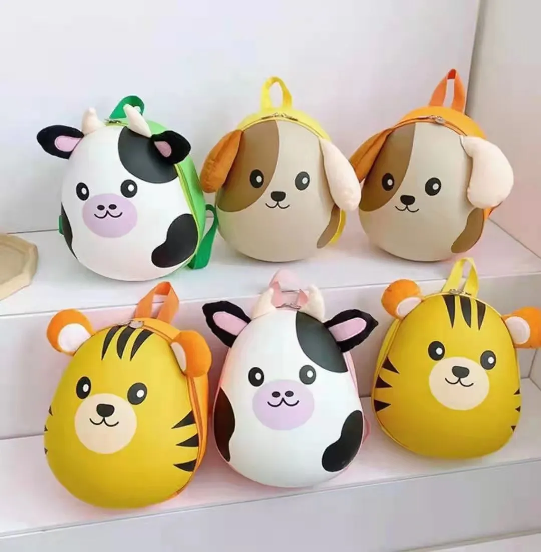 Artistic Schoolbag with Scratch Paper and Animal Eggshell Design