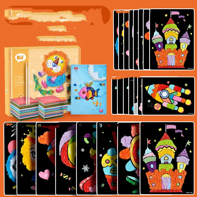 Artistic Schoolbag with Scratch Paper and Animal Eggshell Design
