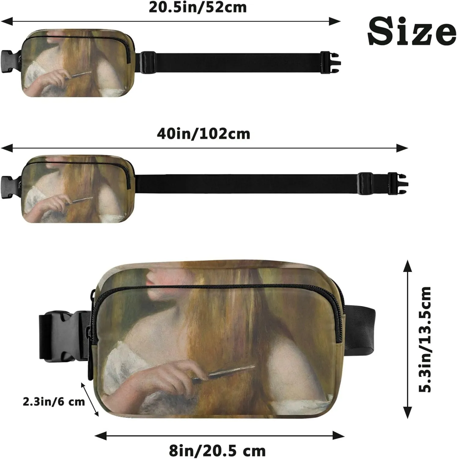 Auguste Renoir Prints Beauty Lady Fanny Pack for Women Waterproof Belt Bags Hip Pack Cute Waist Pouch for Women