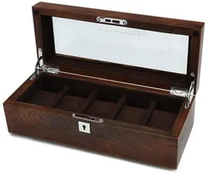 Automatic Watch Winder,Box Display Organizer Pure Solid Wood Jewelry Display Case with Key Lock Mens Jewelry Watches Collection Holder Boasts Glass Top Flannel Pillow