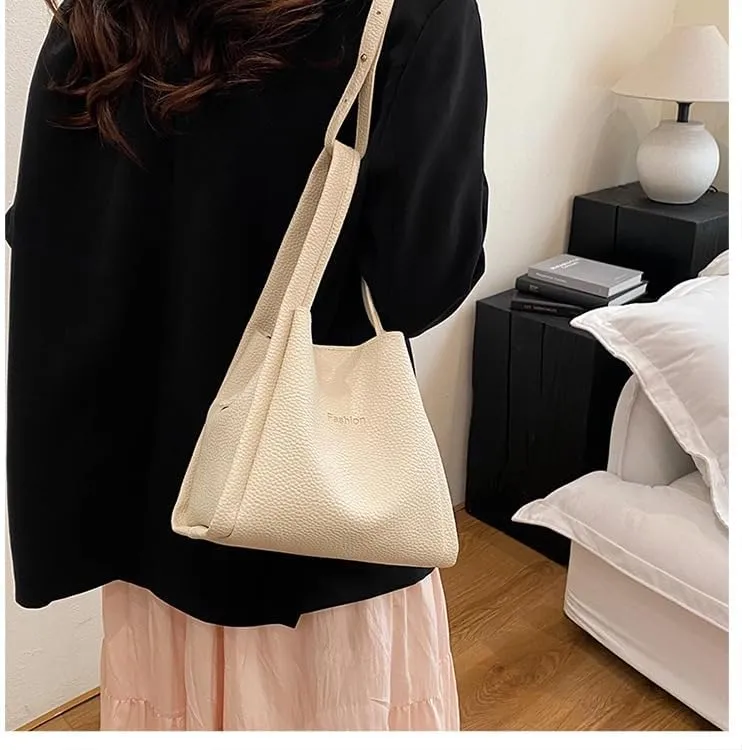 Axcone Vintage Bucket shaped Handbag - Large Capacity Casual Commuter Handbag with One Shoulder and Diagonal Span