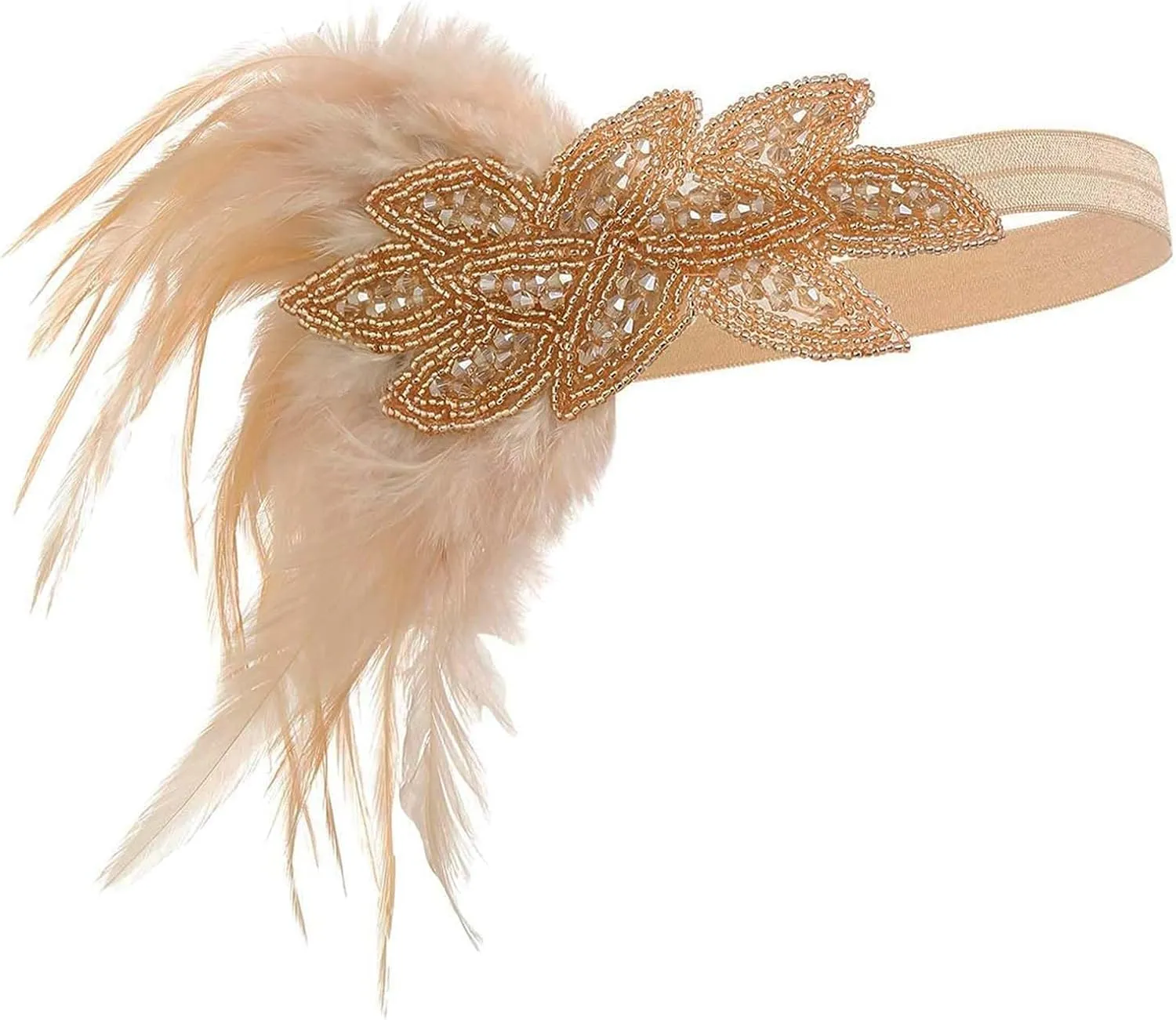 BABEYOND 1920s Flapper Accessories Great Gatsby Costume Accessories 20s Flapper Headband Pearl Necklace Gloves Plastic Holder
