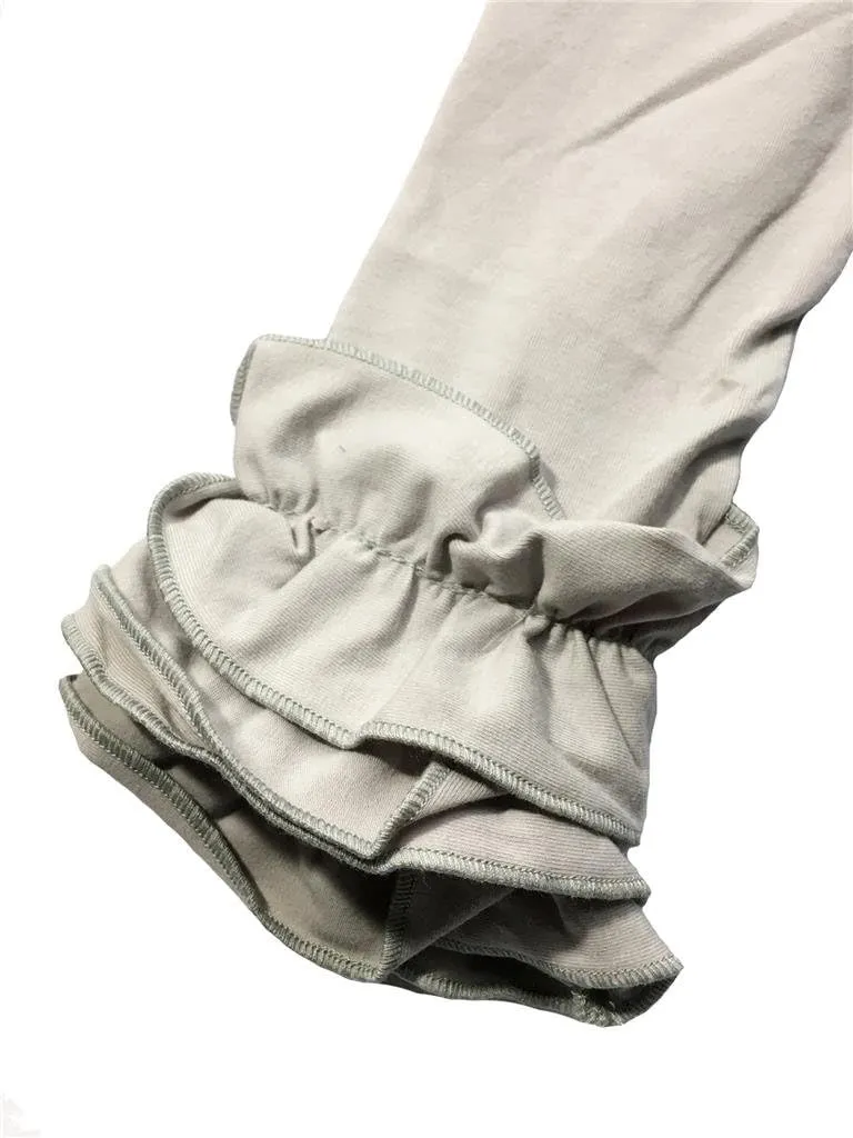 Baby Little Girls Solid Ruffles Cotton Shorts Pants (0-8 Years)