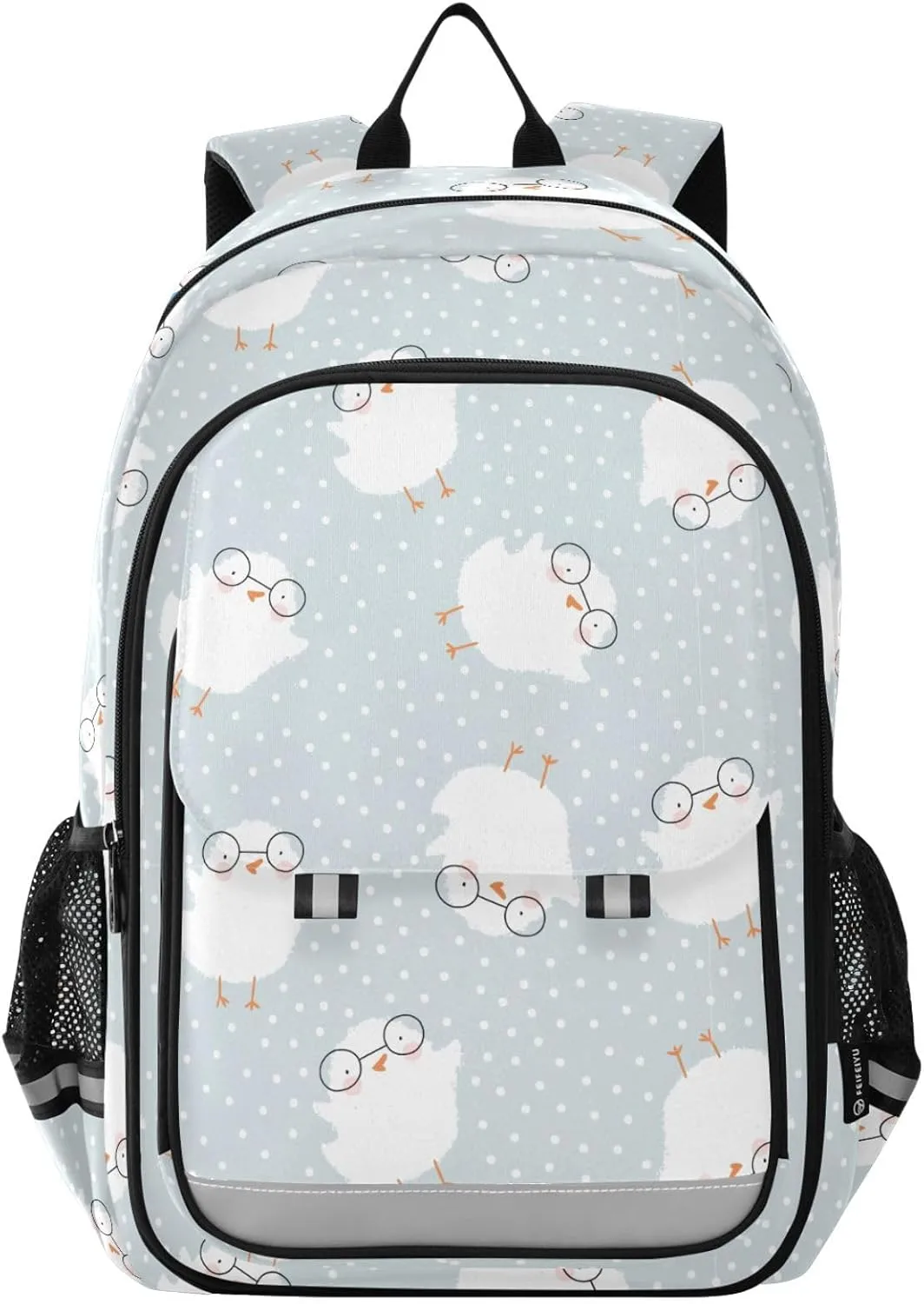 Backpack Cute White Chick School Shoulder Bag Lightweight Laptop Backpack Student Casual Travel Daypack