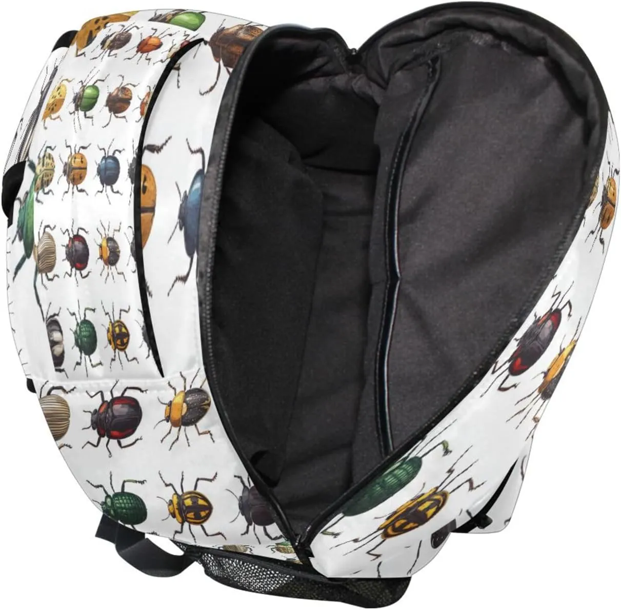 Backpack for Women Men Fashion School Bag with Chest Strap for Travel Trip Art Hylobatidae White