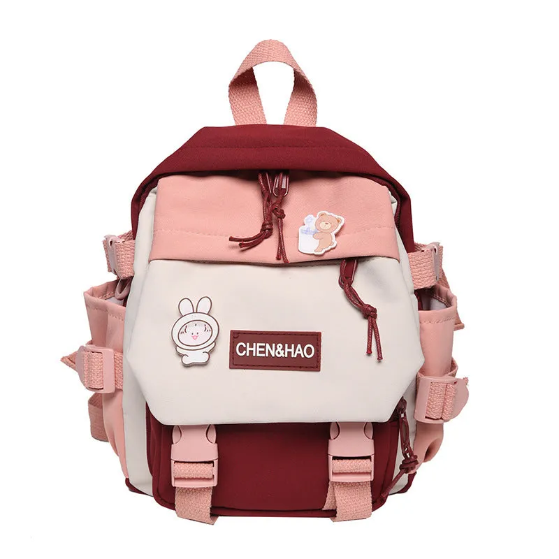 Backpack Korean Style Student Multi-pocket Fashion Backpack Junior High School Student College Schoolbag