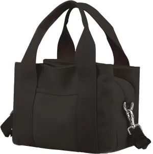 Barsine Canvas Tote Bag for Women Crossbody Shoulder Handbag with Compartments for Work Church College