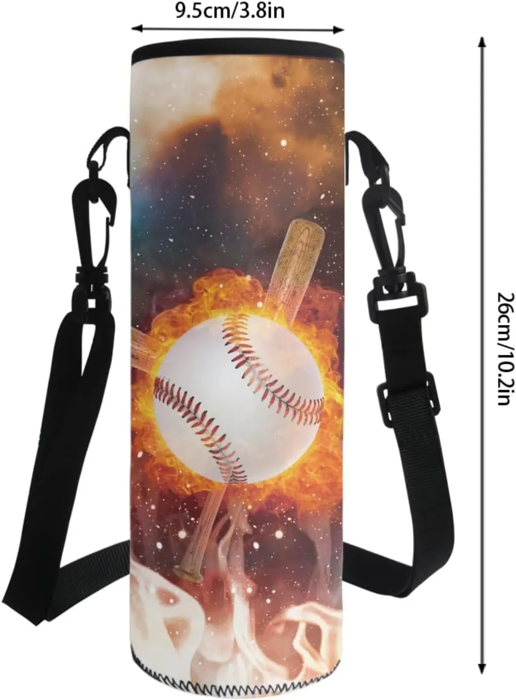 Baseball Galaxy Fire Print Trendy Toddler Backpack for Kids Toddler Girls School Bag Bookbag Set Lunch Bag Pencil Case Water Pouch 4pcs Set 4 Piece Backpack Set