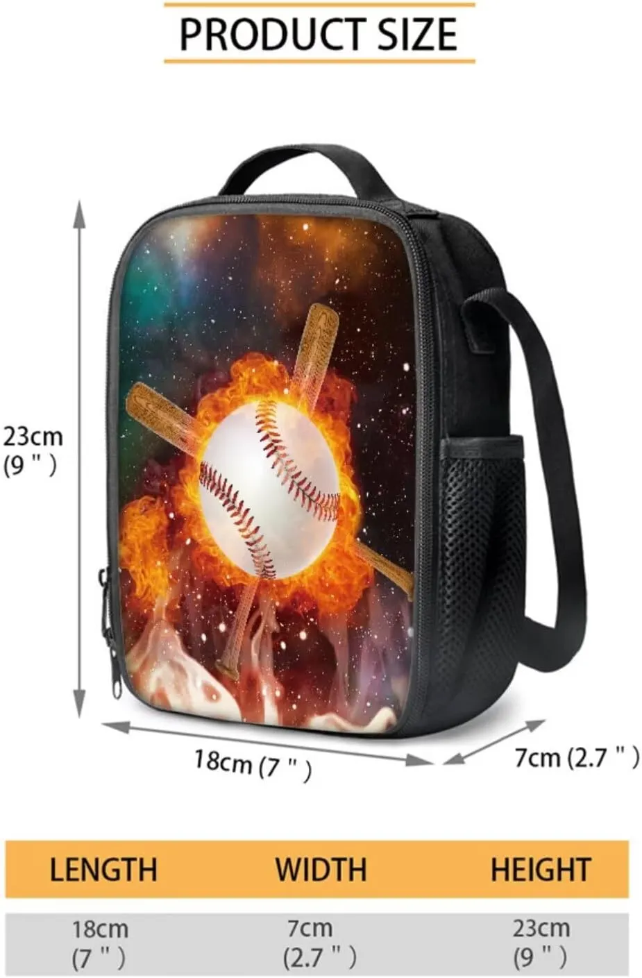 Baseball Galaxy Fire Print Trendy Toddler Backpack for Kids Toddler Girls School Bag Bookbag Set Lunch Bag Pencil Case Water Pouch 4pcs Set 4 Piece Backpack Set