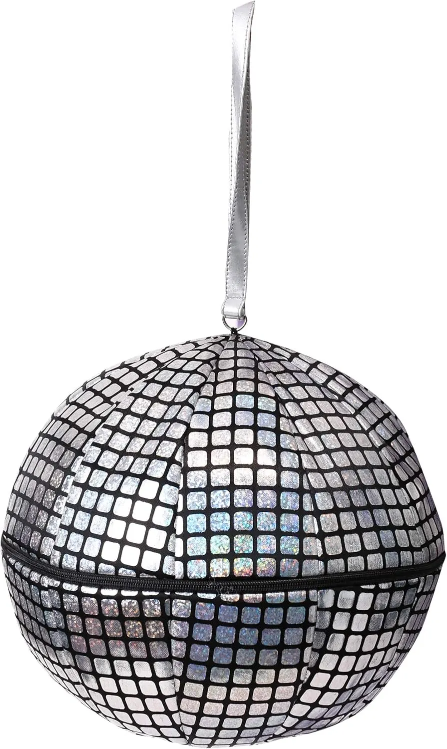 Bayi Co Funky Disco Ball Purse: Sparkle & Shine in Silver | Perfect for 70s Costumes - Get Your Groove On
