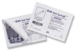 BD 305617 Luer-Lok Plastic Disposable Syringe Convenience Tray, 20mL Capacity (Case of 120)