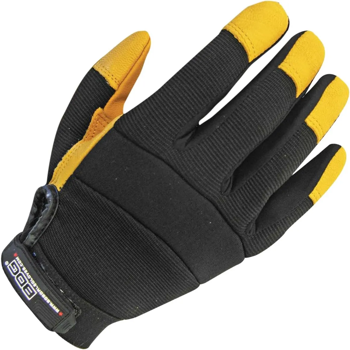 BDG 20-1-1214-XL Leather Mechanics Glove with Rubber Fingertips, X-Large
