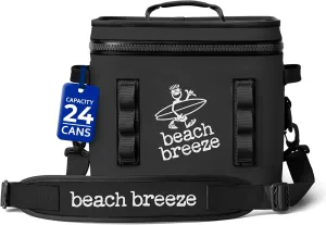 Beach Breeze 24 Can, Premium Soft Sided Insulated Lunch Box, Ice & Camping Cooler - Perfect for Car, Beach, Travel, & Golf - Floating Cooler
