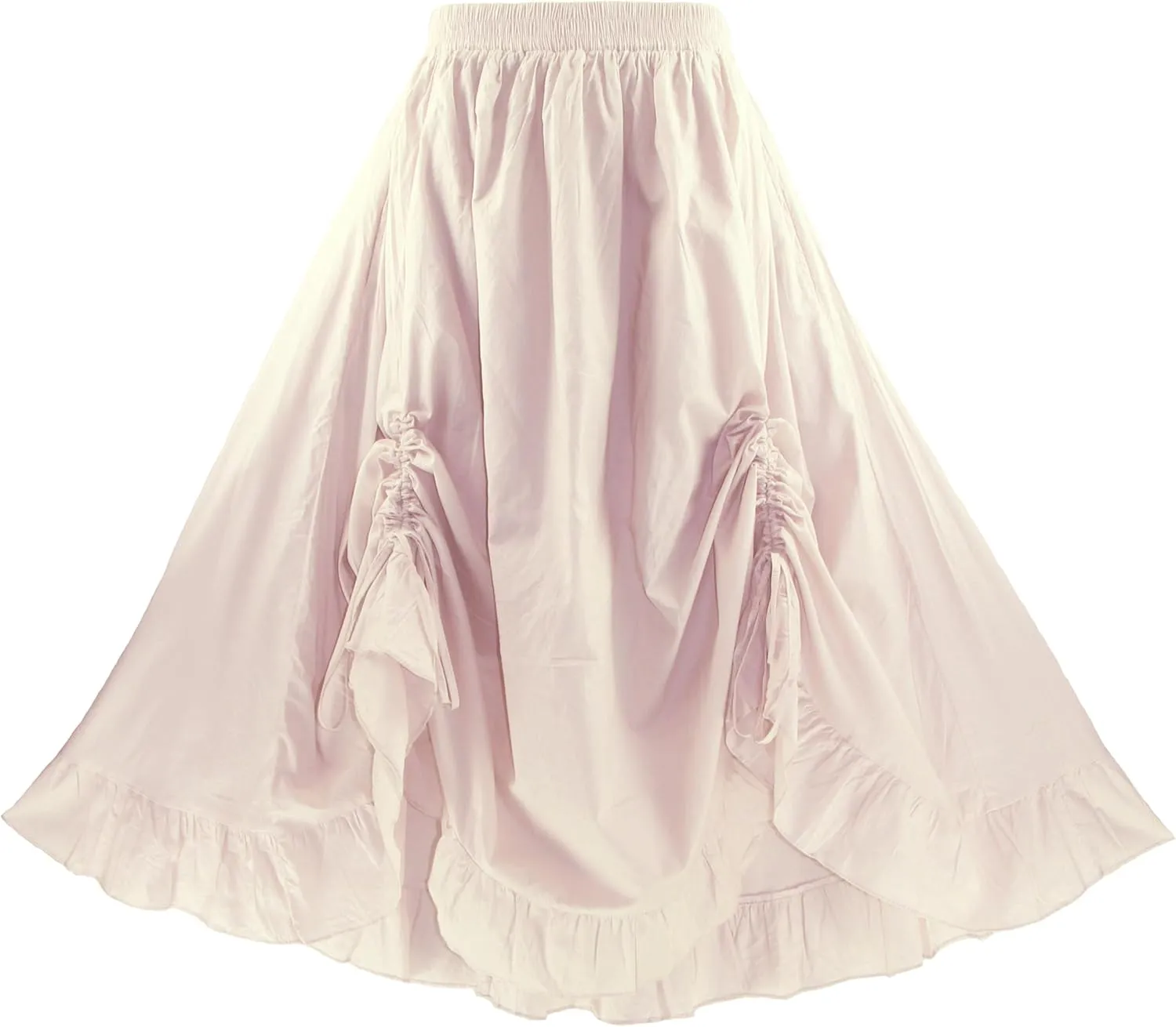 Beautybatik Women Cotton Boho Gypsy Long Maxi Victorian Renaissance Plus Size Flare Skirt 1X 2X 3X