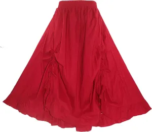 Beautybatik Women Cotton Boho Gypsy Long Maxi Victorian Renaissance Plus Size Flare Skirt 1X 2X 3X