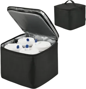 Beautyflier 4 Cups Drink Carrying Bag, Insulated Drink Caddy Holder Bag, Reusable Drink Carrier Bag for Hot & Cold Drinks, for Daily Life Takeout, Outdoors, Travel (Bag Only)