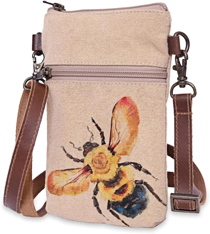 Bee - Wristlet Wallets for Women, Crossbody Sling Bags, Tote Bag, Book Bag, Cell Phone Purse, Small Pouch
