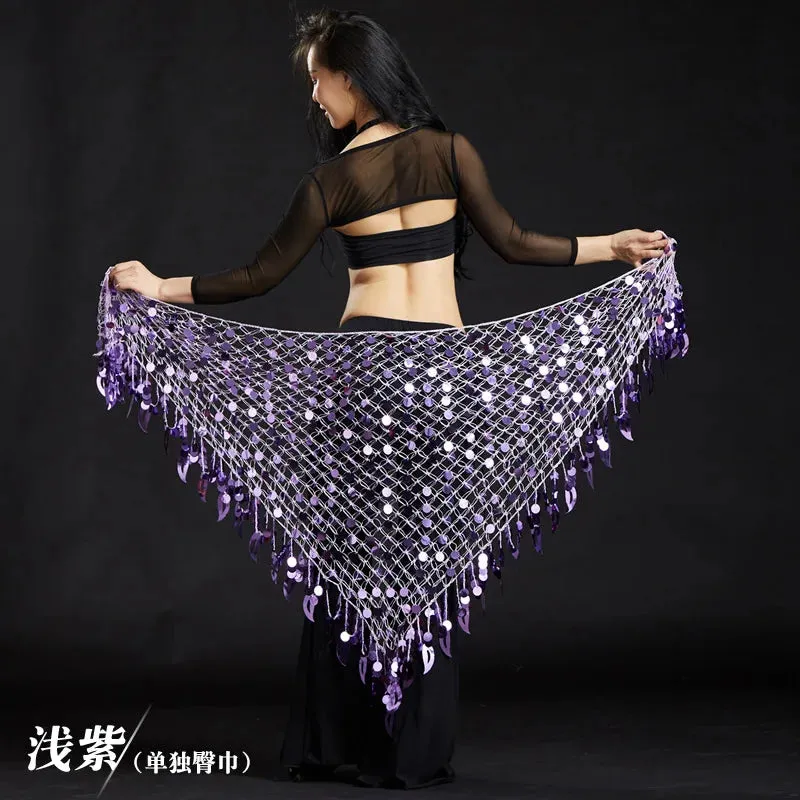 Belly Dance Hip Scarf with Sequins - New Style Costume Belt for Women
