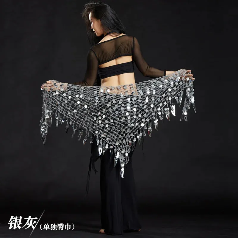 Belly Dance Hip Scarf with Sequins - New Style Costume Belt for Women