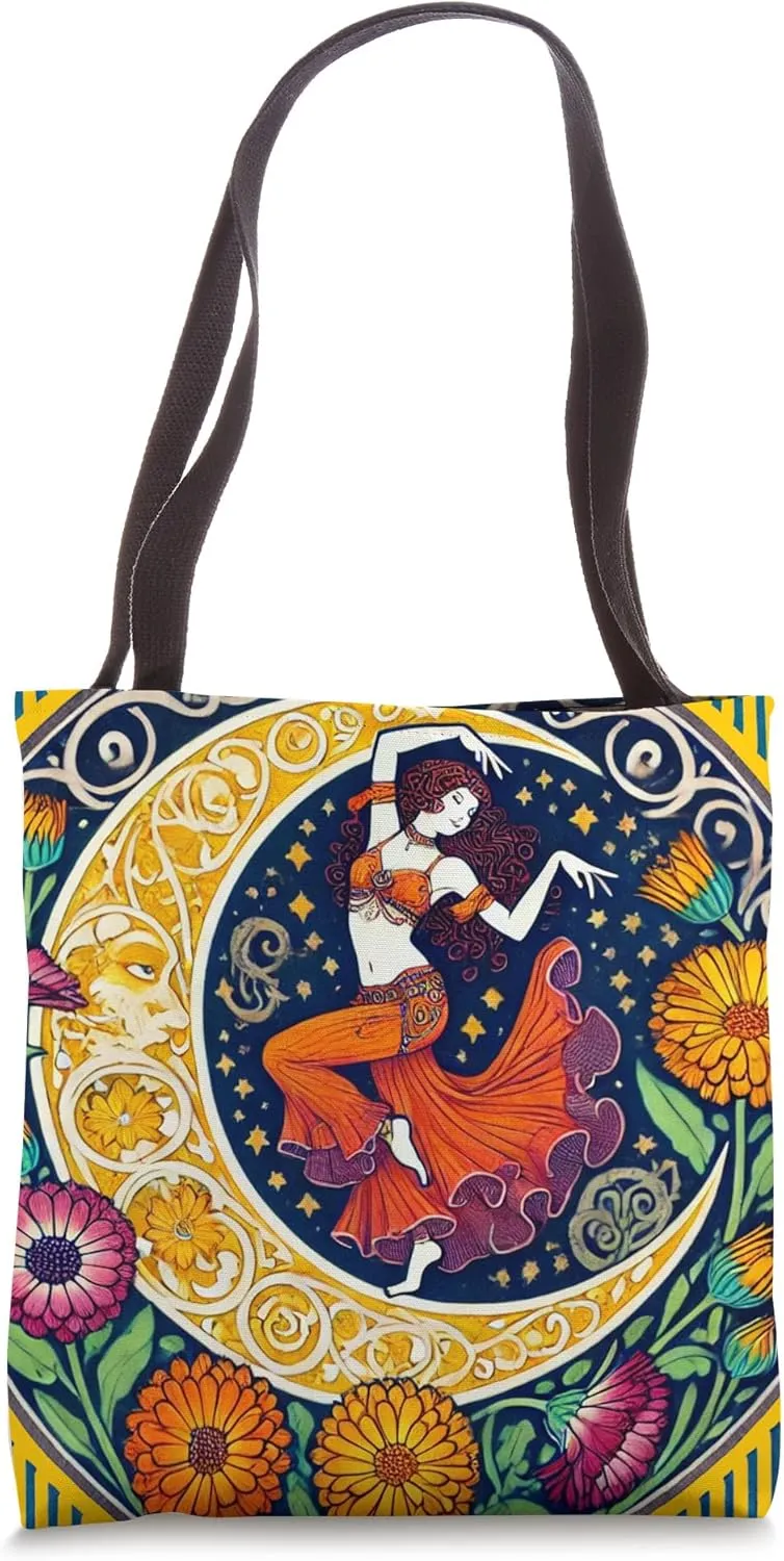 Belly Dance Illustration art nouveau Belly Dancer artwork Tote Bag