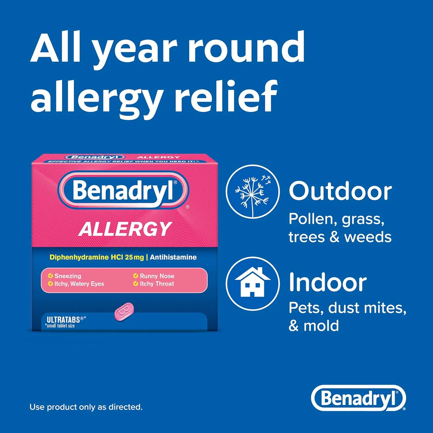 Benadryl Allergy ULTRATAB 60X2 DISPENSIT