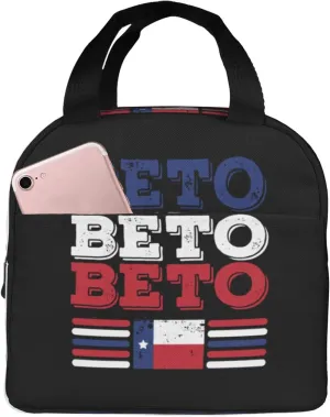 Beto 2022 for Texas Governor Reusable Portable Foil Thickened Insulated Bento Bag For Both Men And Women