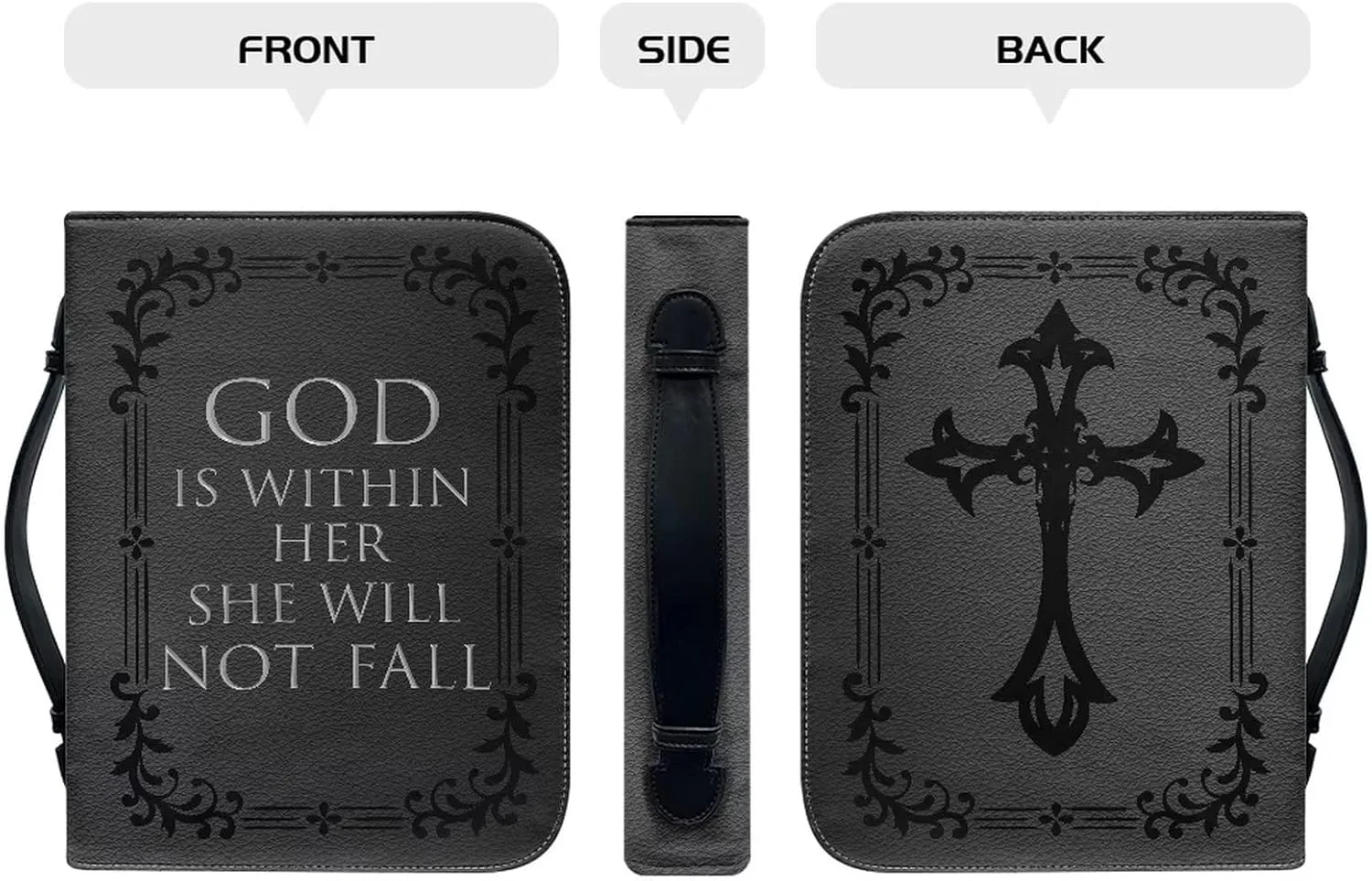 Bible Cover Case PU Leather Book Cover for Women Girls, Large Capacity Scripture Bag Bible Cover Bags