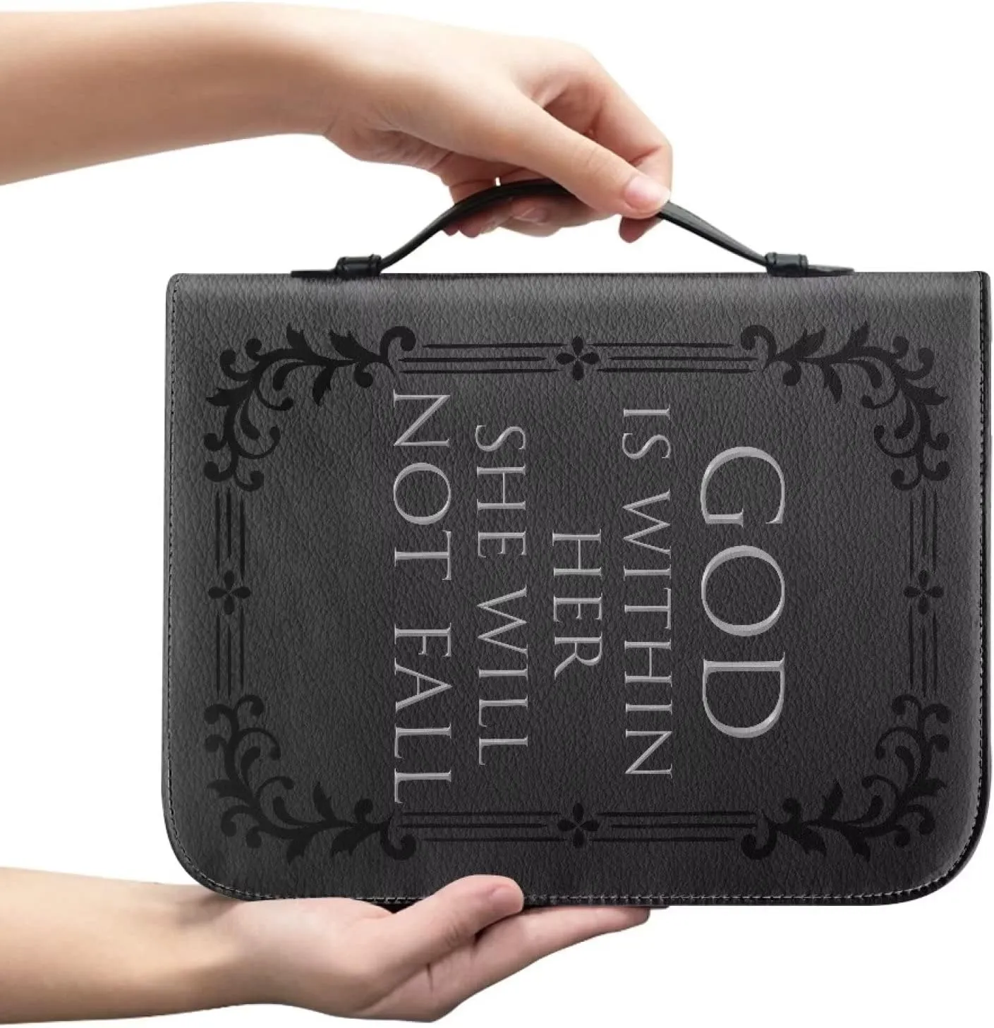 Bible Cover Case PU Leather Book Cover for Women Girls, Large Capacity Scripture Bag Bible Cover Bags
